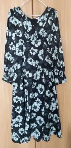 MOUSSY　花柄　長袖ロングワンピース　Sのサムネイル