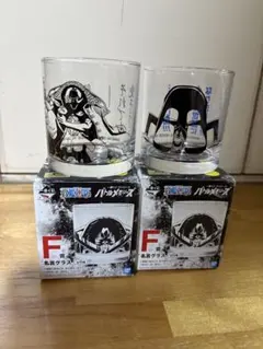ワンピース1番くじグラス 2個セット チビフィギュア付き