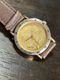KRONE リバティコイン 文字盤 メンズ クォーツ 動作未確認 ジャンク品のサムネイル