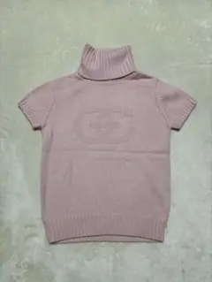 QUEEN'S COURT ピンク タートルネック 半袖ニット 2