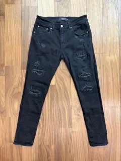 AZUL by MOUSSY ブラック スキニーデニム M ダメージ