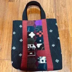 【久留米絣】軽いのに収納力あり！幾何学模様トートバッグ