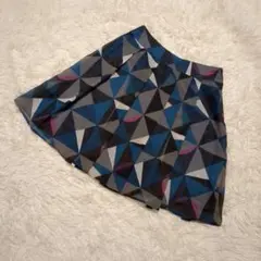 【ナチュラルビューティーベーシック】 マルチカラー　ひざ丈　プリーツスカート