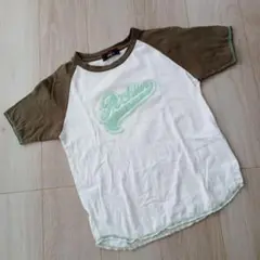 ニューバランス (M) 半袖Tシャツ 前面プリント オリーブ ホワイト コットン