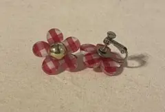 【新品】ロデオクラウンズ イヤリング RCWB 赤の花チェック柄のサムネイル
