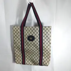 GUCCI オールドグッチ トートバッグ GG柄 シェリーライン