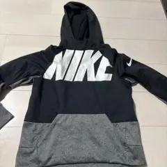NIKE DRI-FIT フード付きパーカー L 黒/グレー