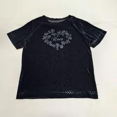 PINKHOUSE ピンクハウス 黒色カットソー ピコフリル - メルカリ
