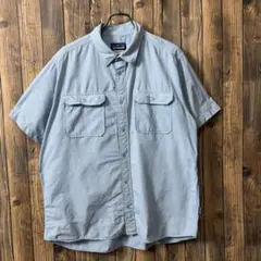 パタゴニア 半袖 シャツ チェック サックスブルー 水色 XL スナップ 古着のサムネイル