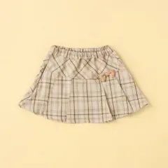 【新品】kladskapクレードスコープチェックプリーツスカパンベージュ100