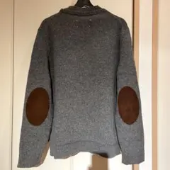 セーター エルボーパッチ カーディガン