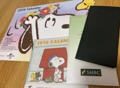 【非売品】日本生命 スヌーピーカレンダーとSMBC 手帳 3点セット