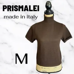 美品✨【PRISMALEI】ウール半袖ニット　タートルネック　イタリア製　M