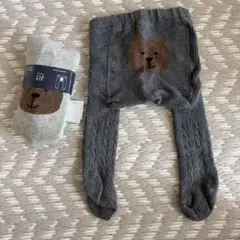 baby gap くまさんケーブルニットタイツ 2セット