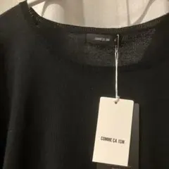 未使用タグ付き　コムサイズム　ニット　レディース　黒　M シンプル