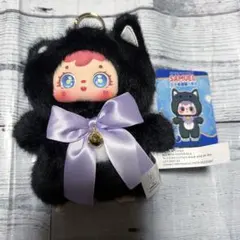 大人気SAMUEL 三小毛猫小聚会 黒猫 ぬいぐるみ キーホルダー キラ目2