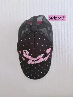 キャップ女の子　キャップ小学生女の子　黒キャベツ　水玉　ハート　クロピンク　帽子のサムネイル