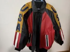 レザージャケット・ブルゾン/Lサイズ/レザー/マルチカラー