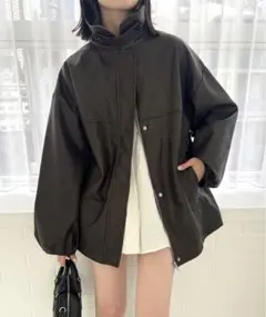 mystic フェイクレザージャケット