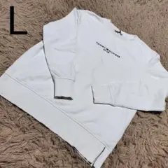 TOMMY HILFIGER 長袖　ホワイト トレーナー　 Lサイズ
