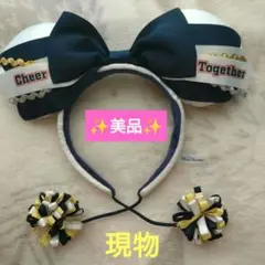 ディズニー カチューシャ フリーサイズ ミニー ポンポン付き♥可愛い✨美品✨
