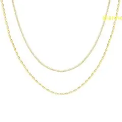 ネックレス 二連 ボールチェーン ゴールド サージカルステンレス 新品 シンプル