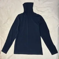 ジルサンダー＋ 極美品 刺繍ロゴ ブラック タートルネックカットソー L