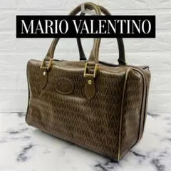 【MARIO VALENTINO】スクエアボストンバッグ レザー PVC ロゴ柄のサムネイル