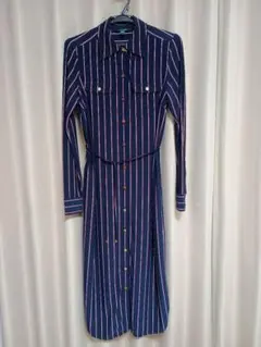 LAUREN RALPH LAURENネイビー ストライプ ワンピース　お値下げ