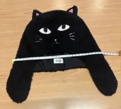 ふわふわ　黒猫　帽子　54cmのサムネイル