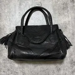 IBIZA イビサ　レザー　ハンドバッグ　y2k グランジ　ブラック　本革