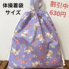 1039【おまとめ割不可】うさぎ柄体操着袋