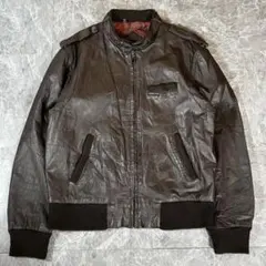 vintage/レザージャケット/ライダース/MEMBERS ONLY/ブラウン