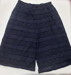 ハニーズ　グラシア 総レース ハーフパンツ 裏地つき ワイド 紺 L レディースのサムネイル