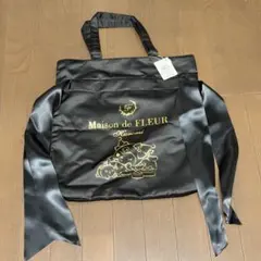 【新品タグ付】メゾンドフルール クロミ ダブルリボントートバッグ サンリオ 黒のサムネイル