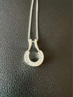 ネックレス レディース シルバー カラー ダイヤモンド風