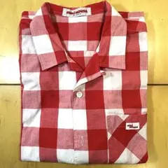161 ミキハウスメンズ Lサイズ　赤チェック柄　ヴィンテージ 当時物