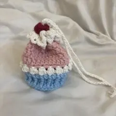 ハンドメイド カップケーキ型 巾着袋