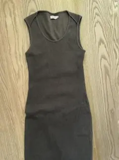 MAX&Co. リブ編み ノースリーブ ロングワンピース ボディコン M