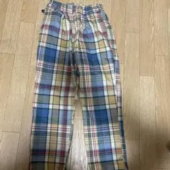 BREEZE チェック柄ゴムウエスト長ズボン