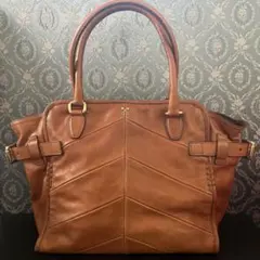 SAZABY サザビー　ブラウンレザートートバッグ