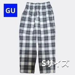【GU】シェフパンツ Sサイズ チェック柄 ナチュラル