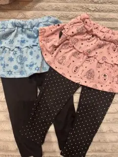 双子ちゃん 女の子 セット スカート付きレギンス 110cm