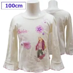 新品 バービー 子供用 長袖 Tシャツ カットソー 3歳 約100cm