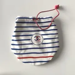 シャネル CHANELコスメ系 ノベルティ ボーダー柄 ポーチ ストライプポーチ