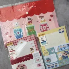クレヨンしんちゃん PVCブリーフケース レターセット 喫茶クレヨンパーラー