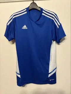 adidas 青 ストライプ シャツ