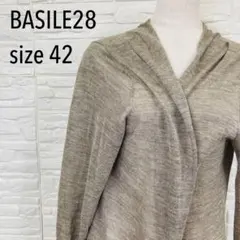 BASILE28 リネン100% ロングカーディガン 大きいサイズ 42のサムネイル