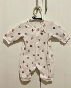 アプレレクール いちご柄 ロンパース ピンク