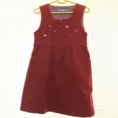 familiar ファミリア　ジャンバースカート 110 赤